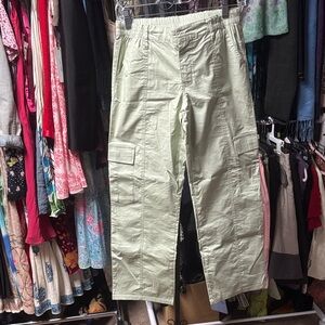 Girls Light Green Cargo Pants